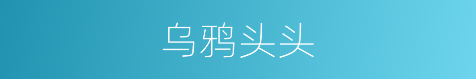 乌鸦头头的同义词