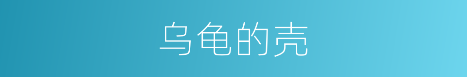 乌龟的壳的同义词