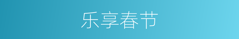 乐享春节的同义词