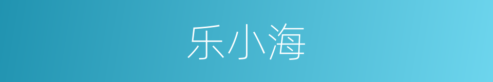 乐小海的同义词