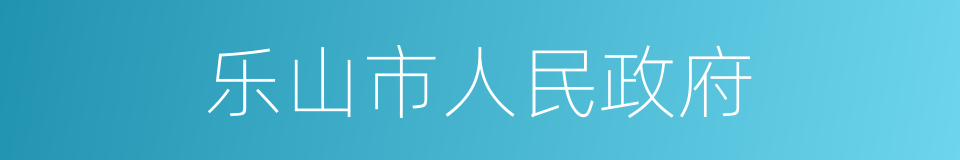 乐山市人民政府的同义词