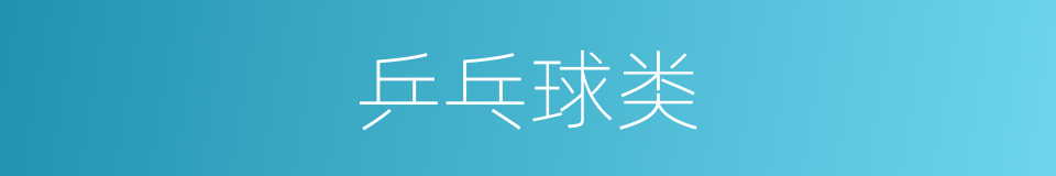 乒乓球类的同义词