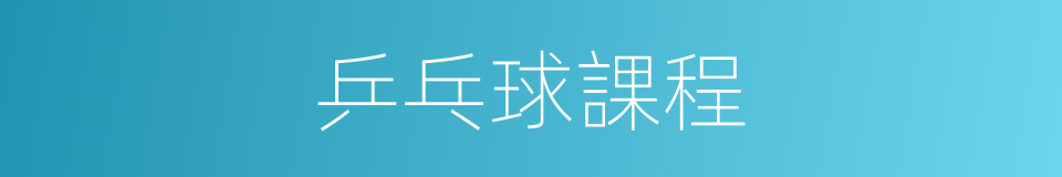 乒乓球課程的同義詞