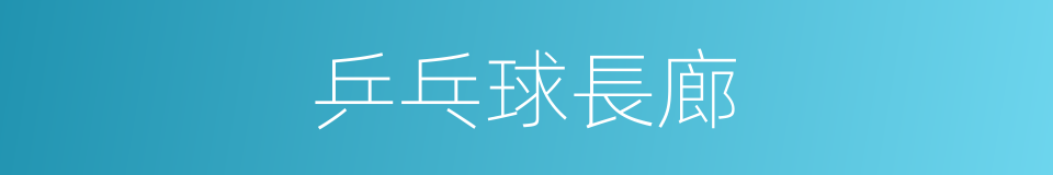 乒乓球長廊的同義詞
