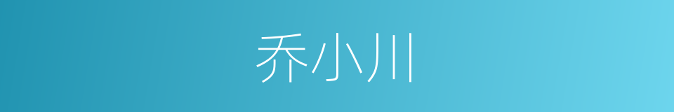 乔小川的同义词
