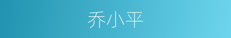 乔小平的同义词