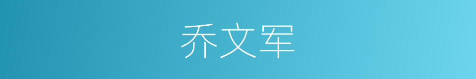 乔文军的同义词