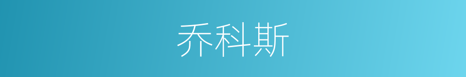 乔科斯的同义词