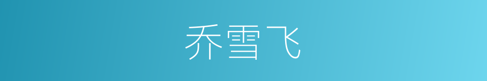 乔雪飞的同义词