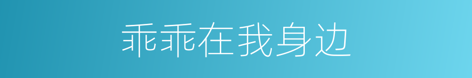 乖乖在我身边的同义词