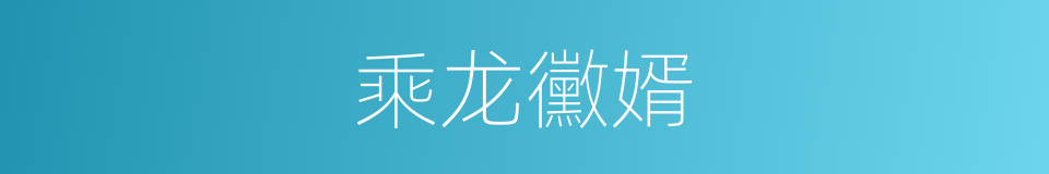 乘龙黴婿的同義詞