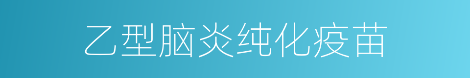 乙型脑炎纯化疫苗的同义词