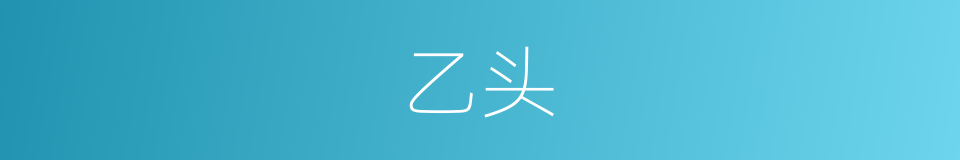 乙头的同义词