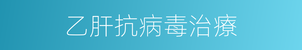 乙肝抗病毒治療的同義詞