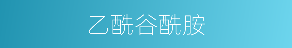 乙酰谷酰胺的同义词