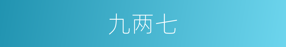 九两七的同义词