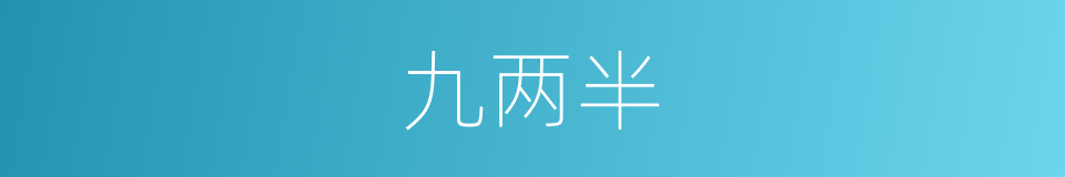 九两半的同义词