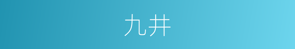 九井的同义词