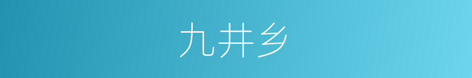 九井乡的同义词