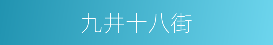 九井十八街的同义词