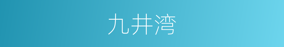 九井湾的同义词