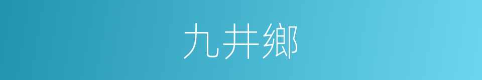 九井鄉的同義詞