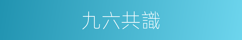 九六共識的同義詞