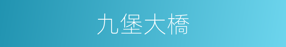 九堡大橋的同義詞