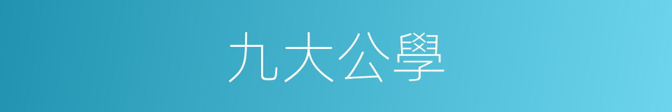 九大公學的同義詞