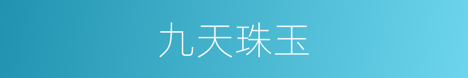 九天珠玉的同义词