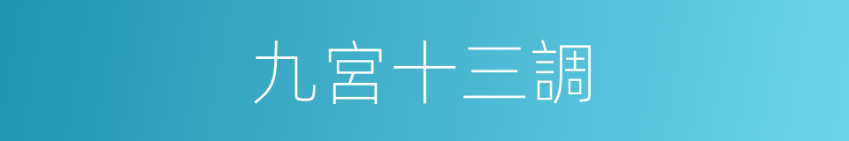 九宮十三調的意思