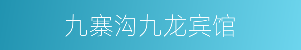 九寨沟九龙宾馆的同义词