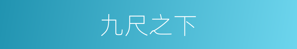 九尺之下的同义词