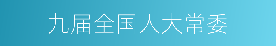 九届全国人大常委的同义词
