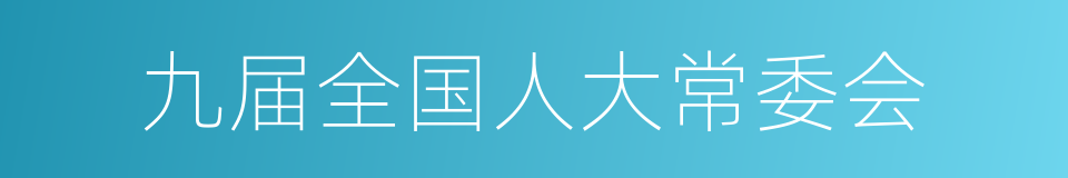 九届全国人大常委会的同义词