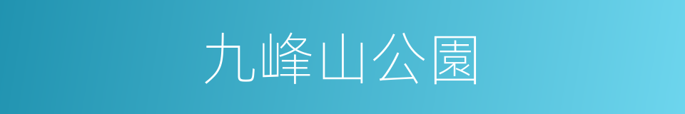 九峰山公園的同義詞