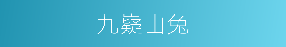 九嶷山兔的同义词