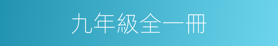 九年級全一冊的同義詞