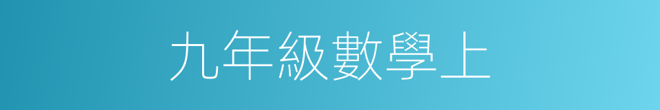 九年級數學上的同義詞