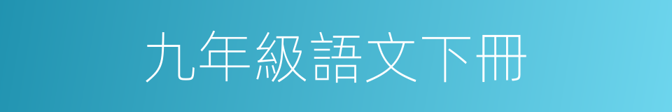 九年級語文下冊的同義詞