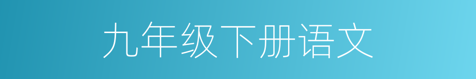 九年级下册语文的同义词