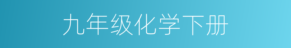 九年级化学下册的同义词