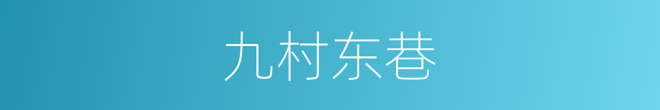 九村东巷的同义词