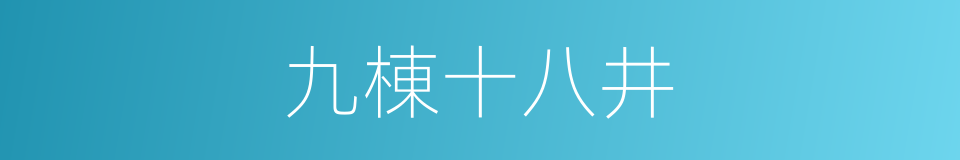 九棟十八井的同義詞