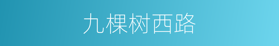 九棵树西路的同义词