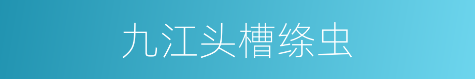 九江头槽绦虫的同义词