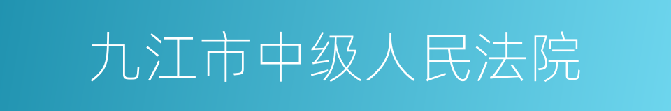 九江市中级人民法院的同义词