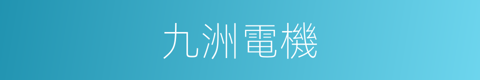 九洲電機的同義詞