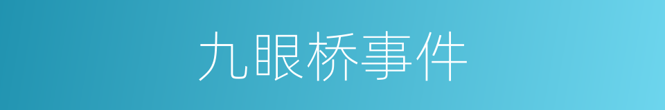 九眼桥事件的同义词