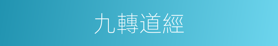 九轉道經的同義詞